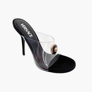 Versace Black and Transparent Heels
